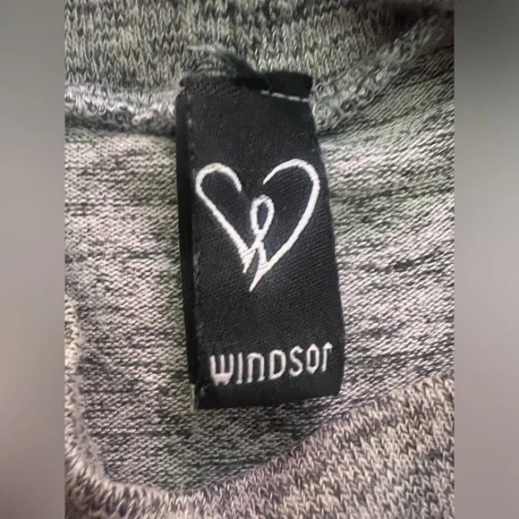 Windsor | grey mini dress | size med | circle skirt, high neck, sleeveless GUC - Picture 2 of 7